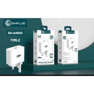 SHPLUS SH-A4002 120W Ultra fast charger. Type C+ USB, smart power share