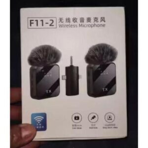 F11-2 Dual Noise Cancelling Wireless Microphone With 3 in 1 Receiver For iPhone,Type C and Camera